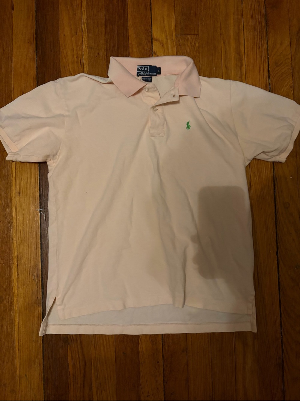 Polo by Ralph Lauren Light Peach Polo Shirt with Green Pony